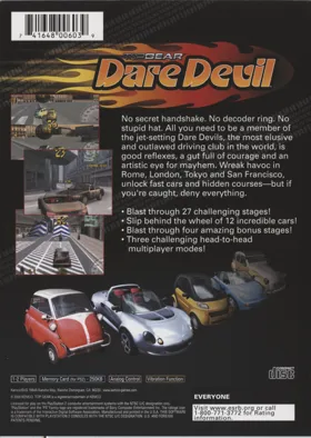 Top Gear Dare Devil box cover back